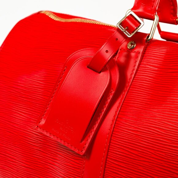 Louis Vuitton Keepall 45 Castilian Red Epi Leather Duffle Bag - Picture 10 of 16